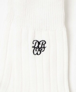 WEGO ガーリーロゴ刺繍ソックス ホワイト