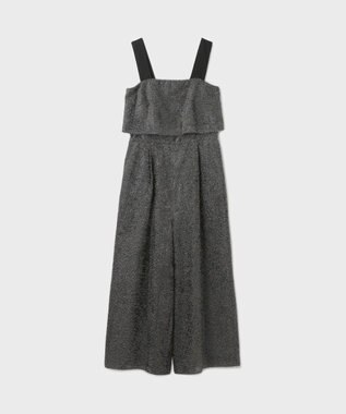 GRACE CONTINENTAL カットジャガードサロペット グレー