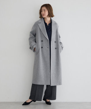 YECCA VECCA ウール混ロングダブルコート