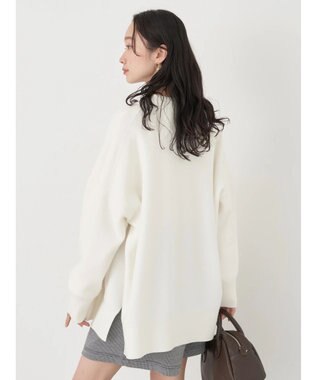 earth music&ecology やわらかタッチＶネックカーディガン Off White