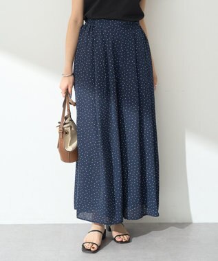 earth music&ecology 選べる丈アソートスカーチョ Dot Navy