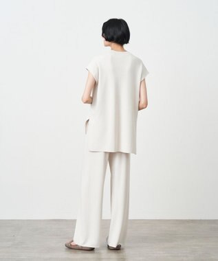 ATON 50/2 NATURAL DYE ORGANIC COTTON | イージーストレートパンツ WARM WHITE