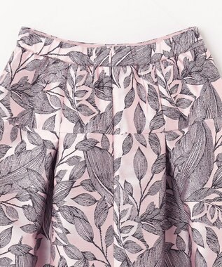 GRACE CONTINENTAL ボタニカルジャガードスカート ピンク