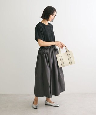 Green Parks ドロストドッキングワンピース Charcoal Gray