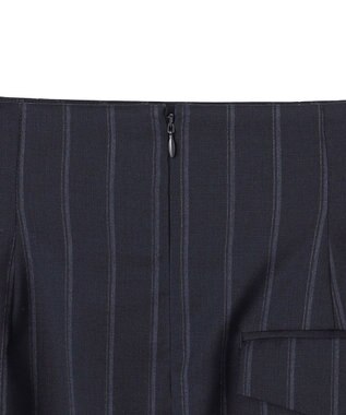 BEIGE， 【セットアップ対応】GEORGE / ウールストライプ ハイウエストスカート Navy Stripes