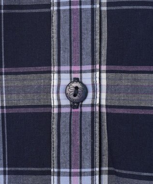 組曲 KIDS 【150-160㎝】プランタンチェック ワンピース ネイビー