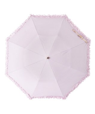 MOONBAT 【ランバン オン ブルー（LANVIN en Bleu）】晴雨兼用折りたたみ日傘　ドビーフリル ライトパープル