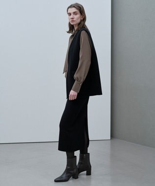 BEIGE， STOW / スカーフボウタイブラウス Khaki