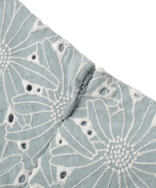 YECCA VECCA フラワーレースブラウス Light Blue