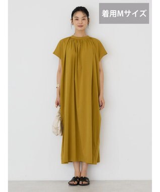 AMERICAN HOLIC 接触冷感丈違いフレンチスリーブワンピース Mustard