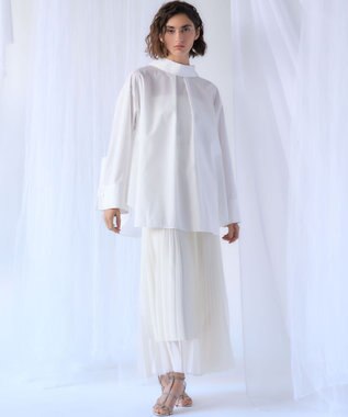 23区 【GOLD LABEL/見上愛さん着用】チュールプリーツ スカート アイボリー系