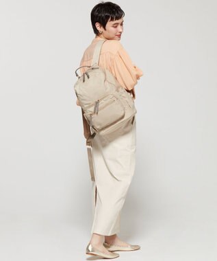 LA BAGAGERIE 【MONICA】13ポケットナイロンリュック ベージュ
