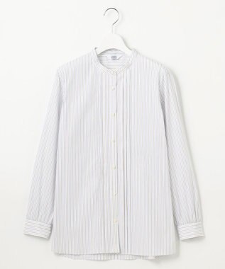 J.PRESS LADIES 【洗える】BEZ VEGA ストライプ ピンタック ブラウス ホワイト系1