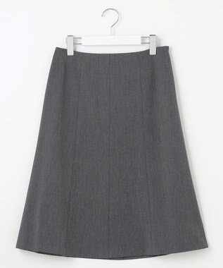 J.PRESS LADIES S T/Rアルガンシルク フレア スカート ライトグレー系