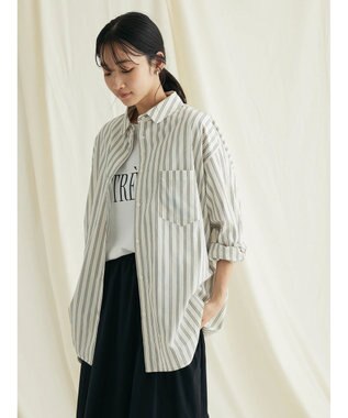 CRAFT STANDARD BOUTIQUE レギュラーカラーシャツ Stripe Ivory