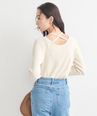 earth music&ecology ホルターネックプルオーバー Ivory