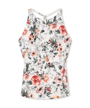 Chacott Chacott BALANCE ホリデーローズブラトップ ホワイトプリント