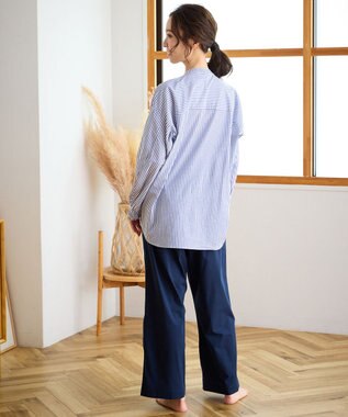 ワコール／睡眠科学 パジャマ 長袖 長ズボン 綿混(本体) ここちよく眠れる 寝返りしやすい レディース YDX509 睡眠科学／ワコール ブルー