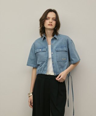 GRACE CONTINENTAL ハーフスリーブデニムシャツ