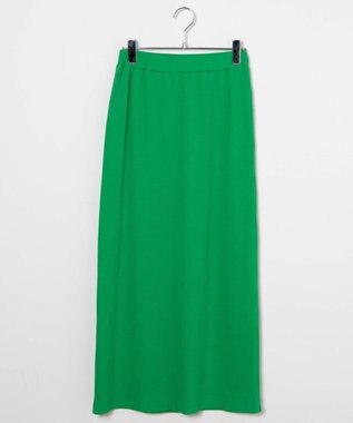 WEGO カラーリブイージーロングスカート グリーン