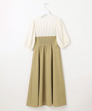 Feroux ドッキング見え ワンピース ベージュ系