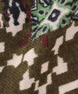 JOSEPH ABBOUD 【イタリア製】クレストカモフラージュ ストール オリーブ系6