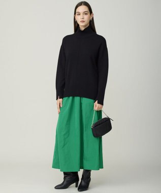 ICB L 【新色追加】ソフトカシミヤミックス ハイネックニット ブラック