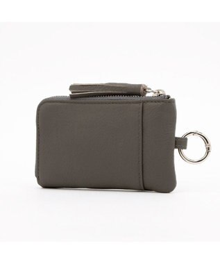 UNBILLION ペルケ perche / ドット型押し・ジャバラカマルチケース GY