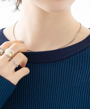 WEGO リバーシブルニットトップス ブルー