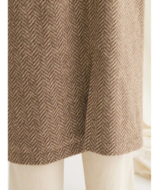 CRAFT STANDARD BOUTIQUE ウール混ガンパッチロングコート Brown