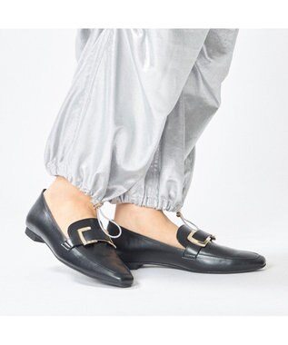 MODE ET JACOMO <carino>バックルローファー ブラック