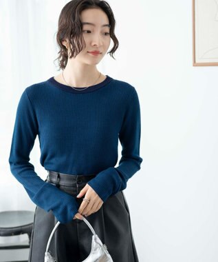 WEGO リバーシブルニットトップス ブルー