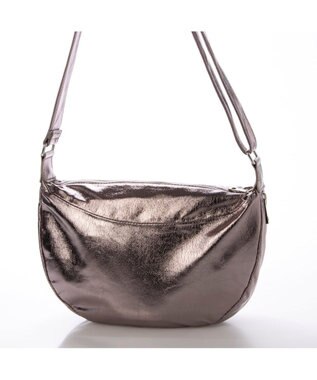 UNBILLION カシュカシュ cachecache / メタリックハーフムーンショルダー ダークシルバー