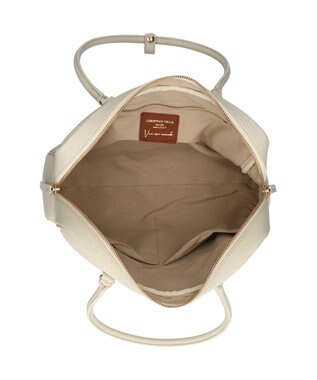 INTER-CHAUSSURES 【CHRISTIAN VILLA】イタリアンレザーデイリーボストンバッグ オフホワイト