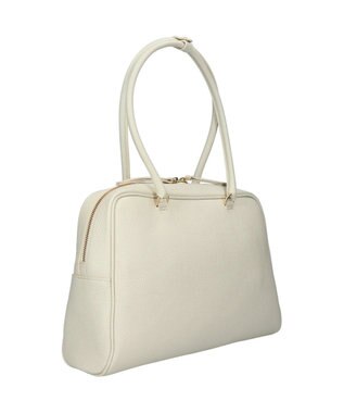 INTER-CHAUSSURES 【CHRISTIAN VILLA】イタリアンレザーデイリーボストンバッグ オフホワイト