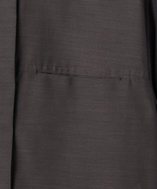 J.PRESS LADIES L Pe リネン シアー スラブ ノーカラー ブルゾン スレートブラウン系