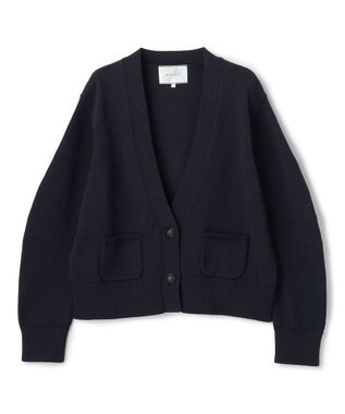 BEIGE， HELIODOR / マリンボタンクロップドカーディガン Navy