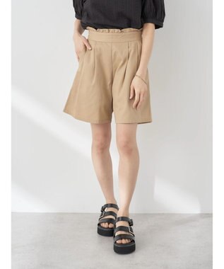 earth music&ecology フリルキュロットパンツ Camel