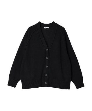CRAFT STANDARD BOUTIQUE Ｖネックアウトリンキングカーディガン Black