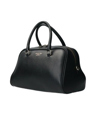 INTER-CHAUSSURES 【CHRISTIAN VILLA】レザーボストンバッグ ブラック