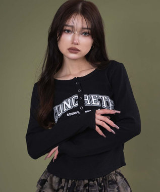 WEGO キーネックロゴトップ