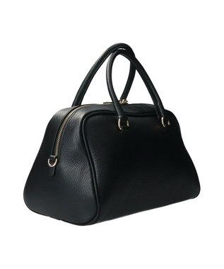 INTER-CHAUSSURES 【CHRISTIAN VILLA】レザーボストンバッグ ブラック