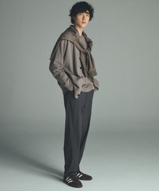 UNFILO MENS 【OCEANS YouTube 掲載/男女兼用】スムースシルキーニット カーディガン モカ