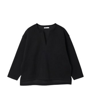 CRAFT STANDARD BOUTIQUE ニットフリースキーネックプルオーバー Black