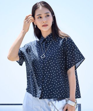 【WEB&一部店舗限定・サラリ触感】コットンサッカープリント シャツ