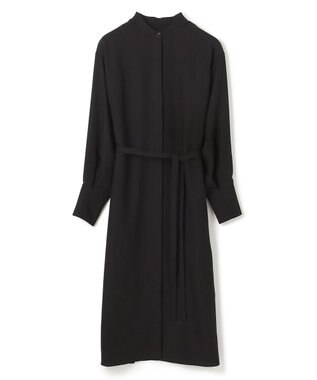 JOSEPH 【洗える】ノーブルサテン　シャツドレス Black