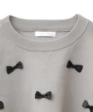 Green Parks ・ｓｗｉｎｇ　ｂｙ　メニーリボンニット Dark Gray Mixture