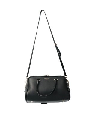 INTER-CHAUSSURES 【CHRISTIAN VILLA】レザーボストンバッグ ブラック