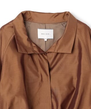 BEIGE， SULFUR / シルク混ショート丈バルーンブルゾン Brown