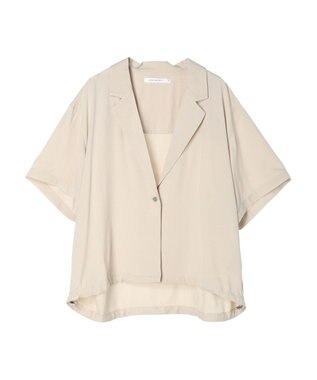 AMERICAN HOLIC ドロスト開襟ニュアンスジャケット Light Beige